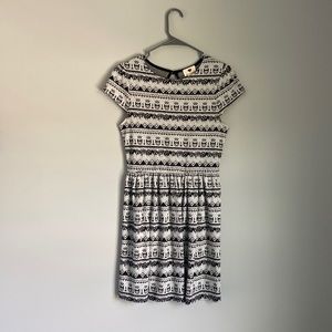One Clothing Cap Sleeved Nordic Print Sweater Dress